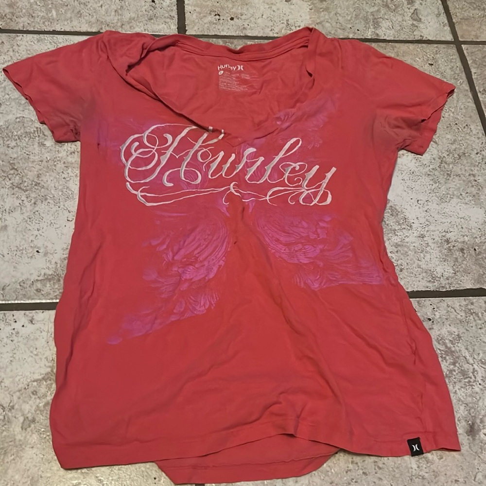 Pink Hurley t shirt